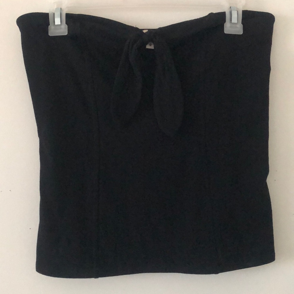 Black Bow tie Crop Top
